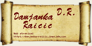 Damjanka Raičić vizit kartica